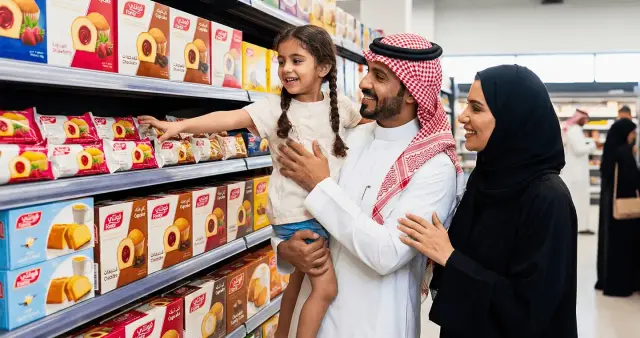 A family shopping together for Fonte products